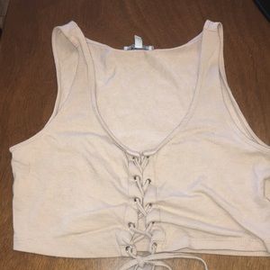 Tan crop top